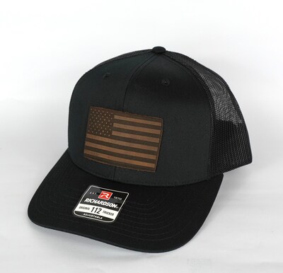 American Flag Trucker Hat Black - image1